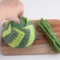 Miniatyrbillede 4 af 5: Foldbar Lotus Udtrækkelig Dampkurv (Grøn), Multifunktionel