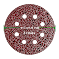 Miniatyrbillede 1 af 3: Slibeskive 125 mm Slibemaskine korn 100 – 40 stk 8 huller