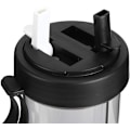 Pikkukuva 3 / 5: 1 musta vesilasi kaksinkertaisella oljella 600 ml, vesipullo