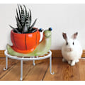 Miniatyrbild 3 av 4: Vit krukväxtställ, set om 3, inomhusjärnställ