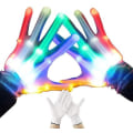 Miniatyrbilde 2 av 5: 1 Par Multicolor LED Blinkende Hansker, LED Hansker, Flimrende