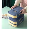 Miniatyrbilde 2 av 5: Blå stabelbar oppbevaringsboks for egg, kjøleskap, kjøleskapsboks for egg, rullende skuffer, oppbevaringsboks for egg, enkel å rengjøre