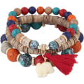 Miniatyrbild 1 av 2: Julklapp Armband Kvinnor Träpärlor Armband Boho Små