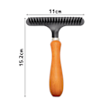 Miniatyrbild 2 av 5: Mattkamm Shaggy Matt Rake Trähandtag Matt Rake Matt