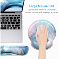 Miniatyrbillede 3 af 5: Ergonomisk musesmåtte i ét stykke med memory foam hovedstøtte, sød