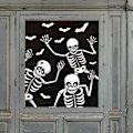 Miniatyrbild 2 av 3: Halloween Väggdekaler Set Tätning Skalle Dekaler Avtagbara Statiska