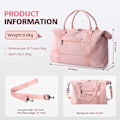 Miniatyrbilde 5 av 5: Reise-Dufflebag, Vanntett Weekendbag Håndveske for Kvinner, Rosa