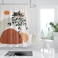Pikkukuva 2 / 5: Moderni Abstrakti Kangas Suihkuverho - Elegantti Bohemian Tyyli