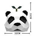 Miniatyrbillede 2 af 5: 1 stk. Panda Hovedbeklædning 3D Papirskulptur Håndlavet DIY Dyr