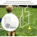 Miniatyrbillede 3 af 5: 3-vejs PVC-fitting, 10 stk. 3-vejs plast PVC-møbelforbindelser P