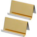 Miniatyrbillede 1 af 5: Metallisk Rustfrit Stål Visitkort Holder (Sæt af 2) - Op til