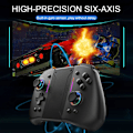 Miniatyrbillede 2 af 5: Controller til Switch, Trådløs Gamepad Joypad Controller til Switch med RGB-lys, 6-akset Gyro Dobbelt Vibration Tur