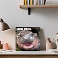 Pikkukuva 4 / 5: 2025 Moo Deng -kalenteri, 2025 Moo Deng -kääpiövirtaheva ripustettava kuukausittainen seinäkalenteri, Moo Deng -fanimäinen virtaheva seinäkalenteri