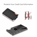 Miniatyrbild 4 av 5: Männs Multifunktionell Kolfiber RFID Kortväska Metall