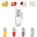 Miniatyrbild 2 av 5: USB-laddningsbar bärbar juicermixer för shakes och smoothies fruktmixer lökhackare rostfri hackare 340 ml 55 W (grön)