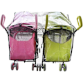 Miniatyrbillede 5 af 5: Universal Twin Stroller Side by Side Regncover Klar PVC Vandtæt