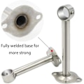 Miniatyrbilde 3 av 5: Stykke Gardinstangholder i rustfritt stål - Diameter 25cm H 150mm, Dusjgardinstangholder Klesskapstangholderfeste