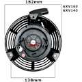 Miniatyrbillede 2 af 4: GXV160 GCV140 Græsslåmaskine Motor Manuel Skive Starter Tilbehør