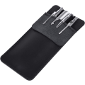 Miniatyrbillede 3 af 5: 1 sort pen etui, pen taske, læder robust lommebeskyttelse