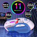 Miniatyrbillede 3 af 5: Gaming Mus, EASYTAO Lydløs Ergonomisk Ledningsforbundet Mus, 6 DPI-niveauer (200-12800 DPI), 11 RGB-belysningstilstande, 10 Programmerbare