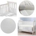 Miniatyrbilde 2 av 5: Hvit pustende mesh 4-sidig sengekant, for 4-panel seng