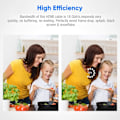 Miniatyrbillede 3 af 5: HDMI-kabel 6,6 fod (2 meter), 4K HDMI-ledning - Snowkids HDMI-kabel 4K@60Hz, 3D-support, Ethernet-funktion, video 4K UHD 2