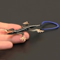 Miniatyrbilde 5 av 5: Kunstig øgle, falmefri, levende fargerik reptil øgler leketøy festartikler blå