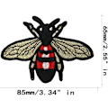 Pikkukuva 2 / 5: 4 kpl Mehiläisen Kirjailtu Silitys-Patch-Kirjonta Applique DIY Fa:lta