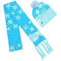 Miniatyrbilde 1 av 5: 2-delt jule-LED-lys beanie-lue og skjerf strikket lue jule-beanies for voksne barn vinter varm julelue