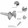 Miniatyrbillede 3 af 5: Træbor, 50MM hårdmetal træskærer, montering af trækugledøre, skuffer, krydsfiner, hjælper dig med hurtigt at lave rene flade bundhuller i træ