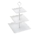Miniatyrbillede 1 af 5: 1 stk (Hvid, firkantet) Plastik Cupcake Stativ, Kage Display Lagdelt