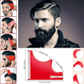 Miniatyrbild 3 av 5: 4 st Trim Beard Comb Skäggmall för Män Skäggformningsverktyg
