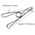 Miniatyrbillede 2 af 5: Tøjpinde Chip Clips Helt i Metal Rustfrit Stål Ingen Rustpletter