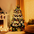 Miniatyrbillede 4 af 5: Julelys, 10 Trælys 120 LED Julepynt Indendørs, Batteridrevet Julevindueslys 9,8