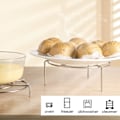 Miniatyrbillede 5 af 5: Sæt af 3, Rustfrit Stål Trivet Stativ, 3 Størrelser Hårdt Pressionskoger Dampstativ - 1,2 Tommer, 2 Tommer, 2,6 Tommer