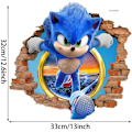 Miniatyrbillede 3 af 5: Sonic Wall Decals Sticker, Børns Tegneserie Soveværelse Baggrundsvæg