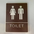 Pikkukuva 5 / 5: Irrotettava WC-kyltti Tarra 20*15cm Tekokahvi WC-ovi