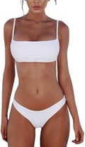 Bikini Set för Kvinnor, Låg Midja, Tanga, Baddräkt