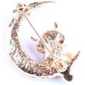 Miniatyrbild 5 av 5: Brosch för kvinnor uggla smycke diamant djur brosch