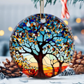Miniatyrbild 1 av 5: Julgranspynt, Vintage Julgranspynt, Dubbelsidiga Julgranspynt, Runda 2D Akryl, Holi