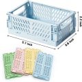 Miniatyrbilde 2 av 5: 4 stk (5,7x3,8x2,2 tommer) Mini sammenleggbare skrivebords kasser Oppbevaringsboks,