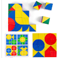 Miniatyrbillede 2 af 5: Træpuslespil Terning Byggeklodser, Geometrisk Form Manipulation J