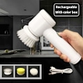 Miniatyrbillede 2 af 5: 17.5*7.4*26CM Elektrisk Rengøringsbørste, Håndholdt Spin Scrubbe