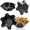 Miniatyrbillede 1 af 5: Taco Salat Skål Maker Former, 4 Pakker Non-Stick Kulstofstål Bageforme Tortilla Skål Maker Skal Pander Taco Skal