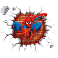Miniatyrbild 1 av 5: Spiderman Väggdekaler DIY Avtagbara Spiderman Barntema Konst Pojkens Rum Väggdekal Sovrum Barnkammare Lekrum