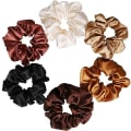 Miniatyrbilde 2 av 5: 6 stk Hårstrikk, Satin Hårstrikk Scrunchie Hårstrikk Tau