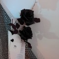 Miniatyrbillede 5 af 5: 4 stk. Kunstige Falske Blomster Sorte Rose Planter Kunstige