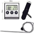 Miniatyrbilde 2 av 5: 1 stk Magnetisk Digital Kjøtttermometer med Timer, Batteri
