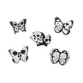 5 stycken Punk Skull Butterfly Moth Emblempinnar Skull Moth Brosch