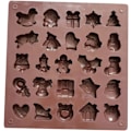 Miniatyrbillede 2 af 5: Jule-Chokoladeforme, 1 stk. af 25 Jule-Non-Stick Silikonforme til Slikbagning, Sød Geleform, Bagningsværktøj, DIY Chokolade Kager